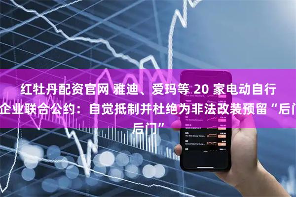 红牡丹配资官网 雅迪、爱玛等 20 家电动自行车企业联合公约：自觉抵制并杜绝为非法改装预留“后门”